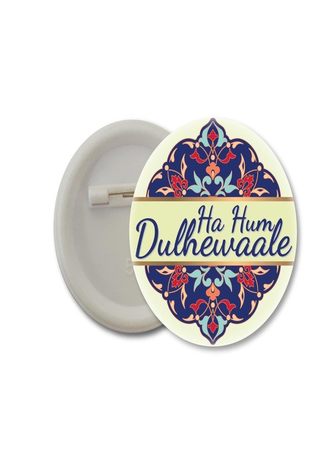 مجموعة شارات حفلات الزفاف D2C، تصميم Ha Hum Dulhewaale و Ha Hum Dulhanwaale، نمط ماندالا تقليدي، إصدارات زرقاء ووردية (Ha Hum Dulhewaale، 10)